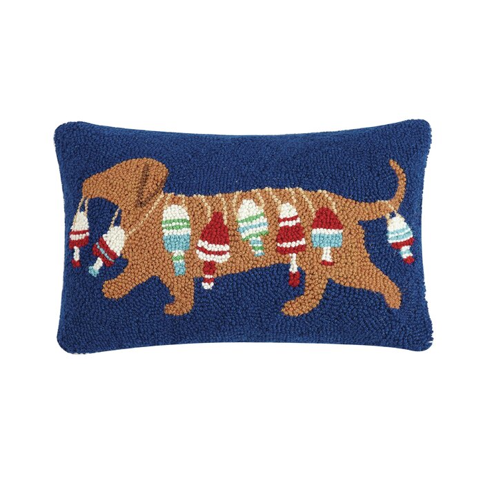 dachshund lumbar pillow